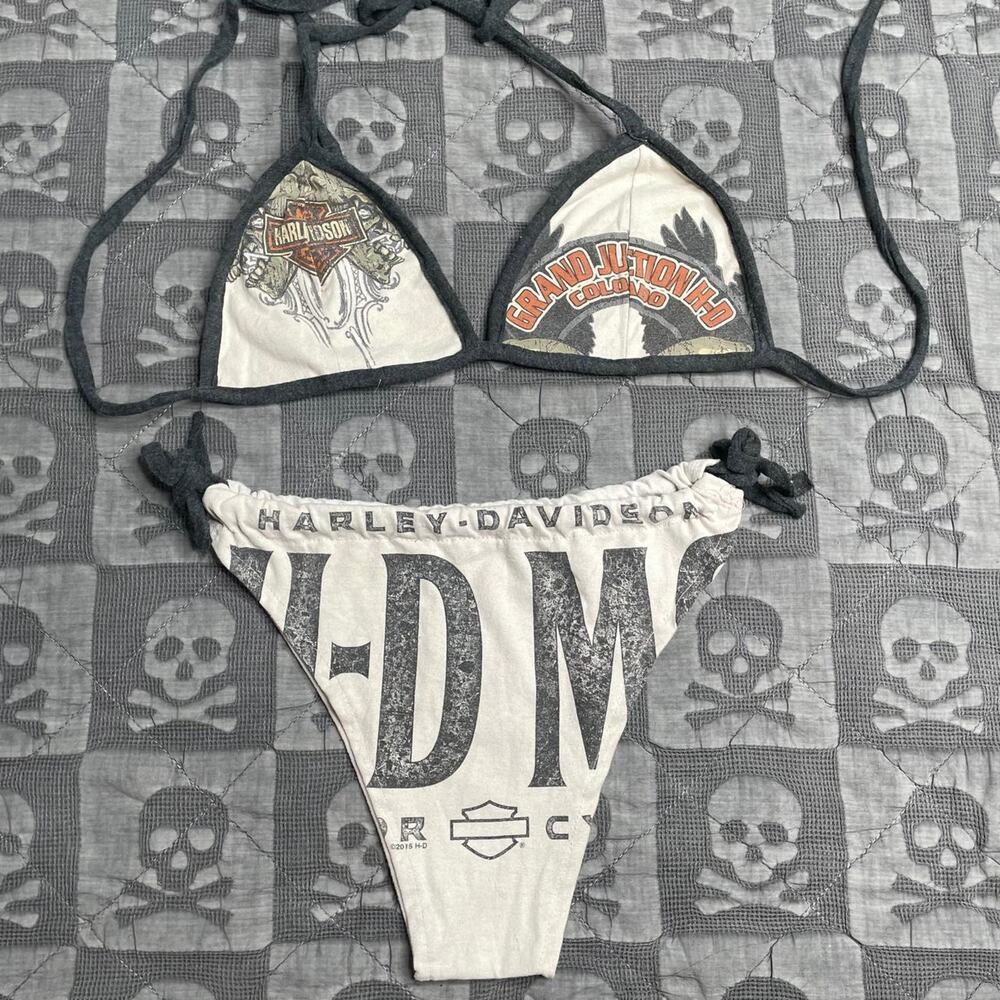 Y2k harley davidson bikini size